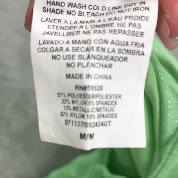 Becca Women's Glimmer One Shoulder One Piece Swimsuit SIze M New - Picture 7 of 10